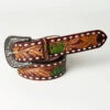 American Darling Tooled Leather Cactus Belt -Western Denim Store 121320 z