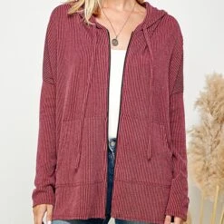 Burgundy Zip Up Hoodie -Western Denim Store 17514120 53c30f53 79f