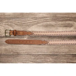 Texas Saddlery Tan/Brown Buckstitch Belt