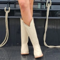 Macie Bean Spacey Gracey White Boot -Western Denim Store 20220804 120756