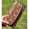 American Darling Sunflower Tooled Clutch/Wallet -Western Denim Store 20230501 143605