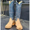 Olathe Indigo Angry Elk Boots -Western Denim Store 20230516 123838