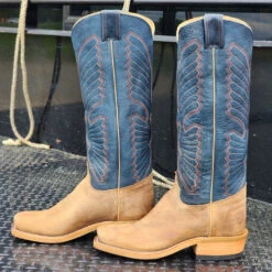 Olathe Indigo Angry Elk Boots -Western Denim Store 20230516 123932