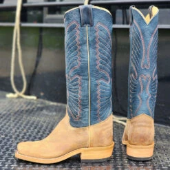 Olathe Indigo Angry Elk Boots -Western Denim Store 20230516 124015