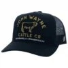 Hooey High Profile Black Cap- John Wayne Cattle Co. Logo -Western Denim Store 2266T bk front 800x 506aec47 f151 4ac2 8cfc bb2db9c9f61b