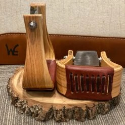 Nettles Stirrups 3" Flatbottom Varnish With Leveler -Western Denim Store 3 FV L1copy