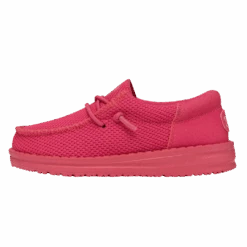 Heydude Hey Dude Toddler Funk Monochrome Electric Pink -Western Denim Store 40030 6QQ WALLYTODDLERFUNKMONO ELECTRICPINK LEFTSIDE