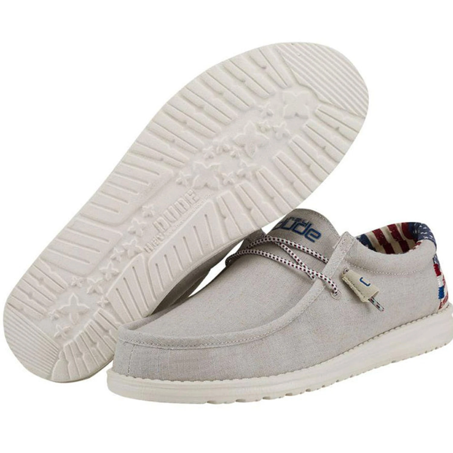 Heydude Hey Dude Mens Wally Shoe Off White Patriotic 4 Heydude Hey Dude Mens Wally Shoe Off White Patriotic - Image 2