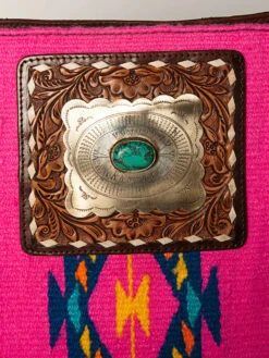 American Darling Pink Serape Saddle Blanket/Concho Crossbody -Western Denim Store ADBGA271C C