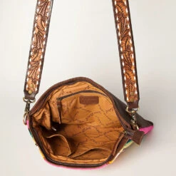 American Darling Pink Serape Saddle Blanket/Concho Crossbody -Western Denim Store ADBGA271C F