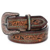 American Darling Brown Turquoise Dot Belt -Western Denim Store ADBLF110