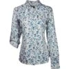 HOOey Ladies Sol White Floral Pattern Long Sleeve Button Down -Western Denim Store HT1667WH