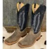 Anderson Bean Grey Waxy Kudu Royal Blue Boots -Western Denim Store IMG 5074