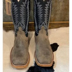 Anderson Bean Grey Waxy Kudu Royal Blue Boots -Western Denim Store IMG 5078