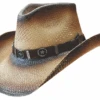 Dallas Hats -Logan- Tea Stained With Texas Star Accented Hatband -Western Denim Store Logan RESIZED 1