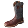 Twisted X Cognac Blue Oil Rig Steel Toe Work Boot