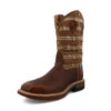 Twisted X Rustic Brown/Lion Tan Alloy Square Toe -Western Denim Store MXBAW05 01