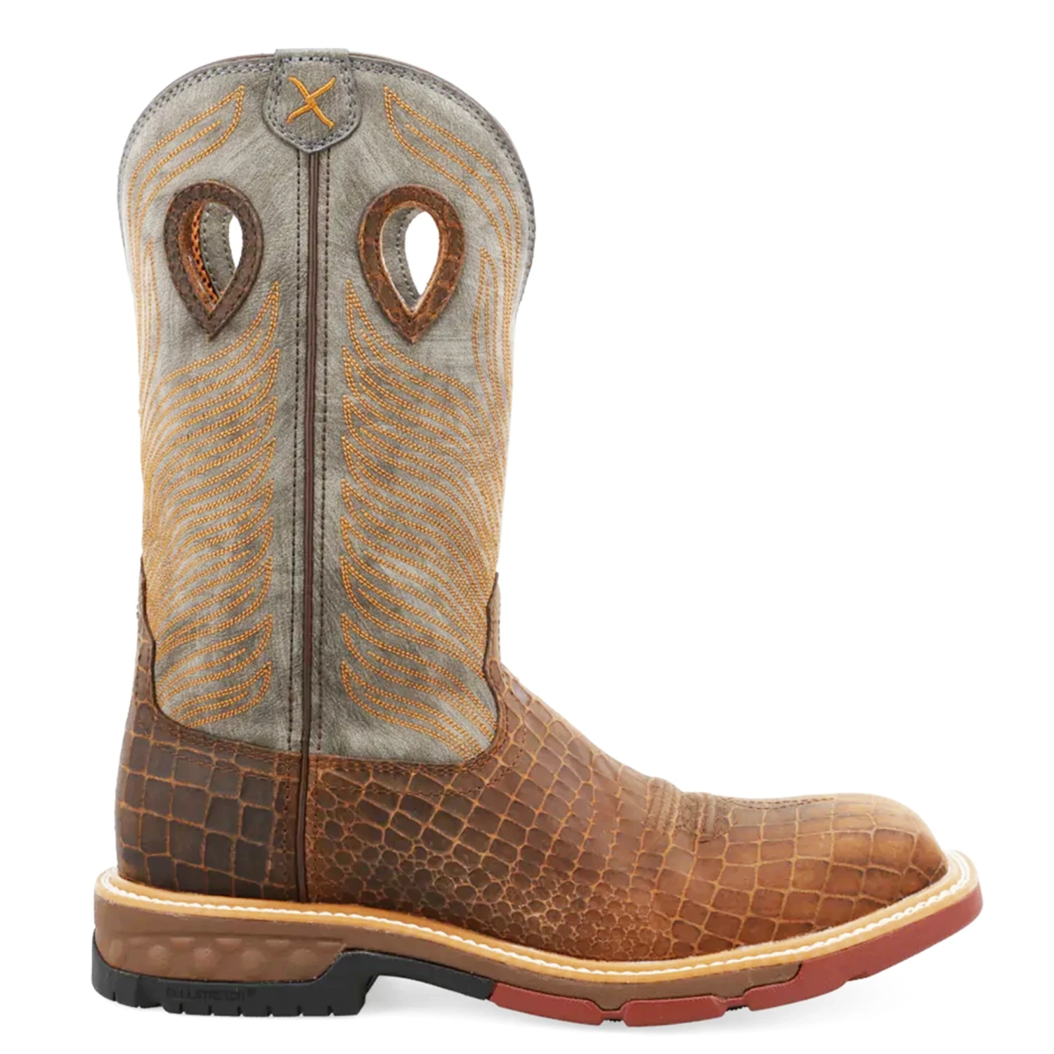 Twisted X Men's Nano Comp Toe Pull-On Work Boots-Caiman Print Leather 6 Twisted X Men's Nano Comp Toe Pull-On Work Boots-Caiman Print Leather - Image 4