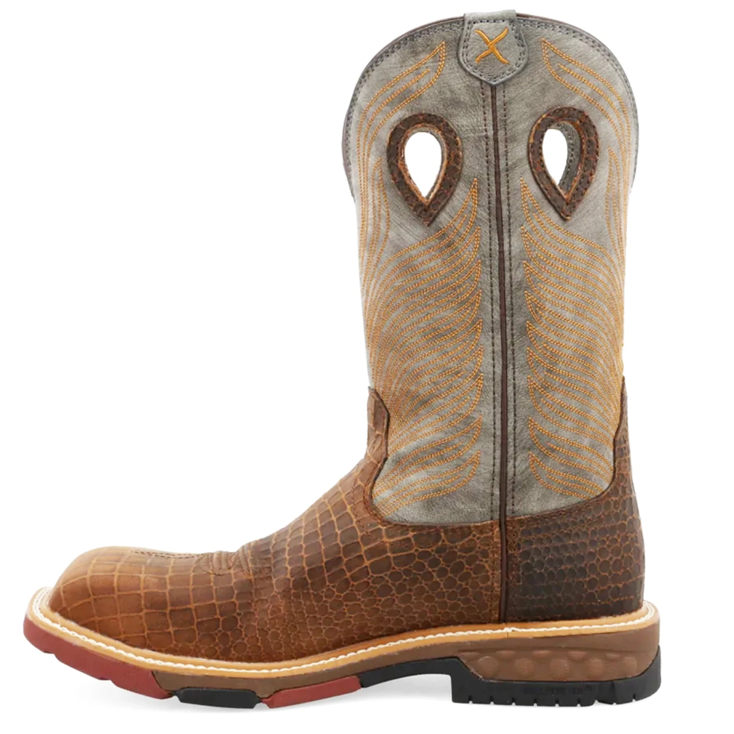 Twisted X Men's Nano Comp Toe Pull-On Work Boots-Caiman Print Leather 4 Twisted X Men's Nano Comp Toe Pull-On Work Boots-Caiman Print Leather - Image 2