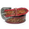 American Darling Red Tooled Belt 1 American Darling Red Tooled Belt -Western Denim Store Picture1 b8c0207d c375 41be a829 22d96a1e79dc