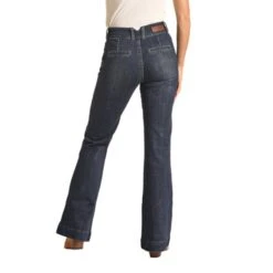 Rock & Roll Cowgirl High Rise Dark Trouser Jeans -Western Denim Store Screenshot2023 05 25114951