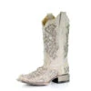 Corral Boots Corral White Glitter Inlay Boots -Western Denim Store a3397 2