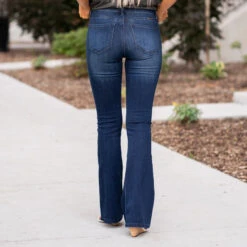 KanCan Petite Mid Rise Flare Jean -Western Denim Store kcptback
