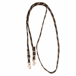 Classic Equine Black And Tan Hand Braided Roping Rein